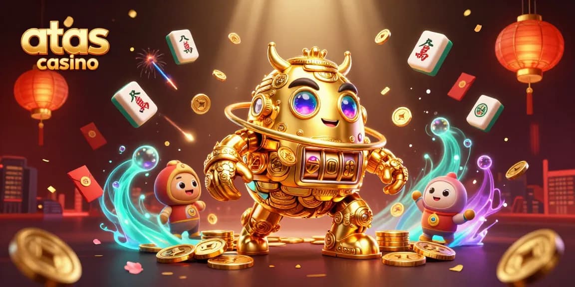Win big at ATAS Casino with immersive 3D gaming experiences featuring golden golems and festive elements