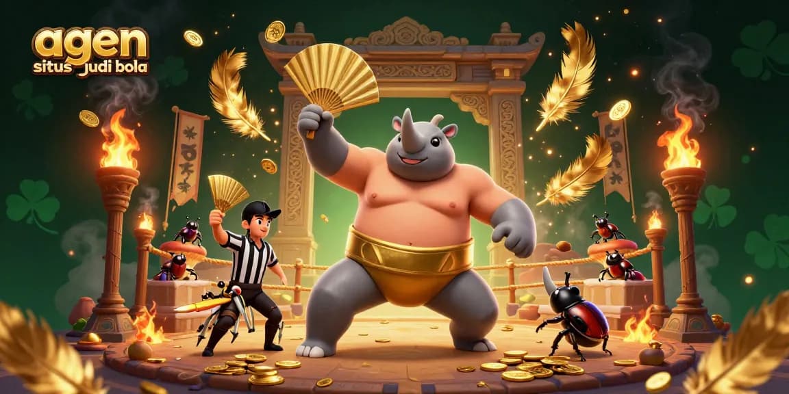 Experience agen situs judi bola with intense action as beetles battle amidst coins and thrilling odds.