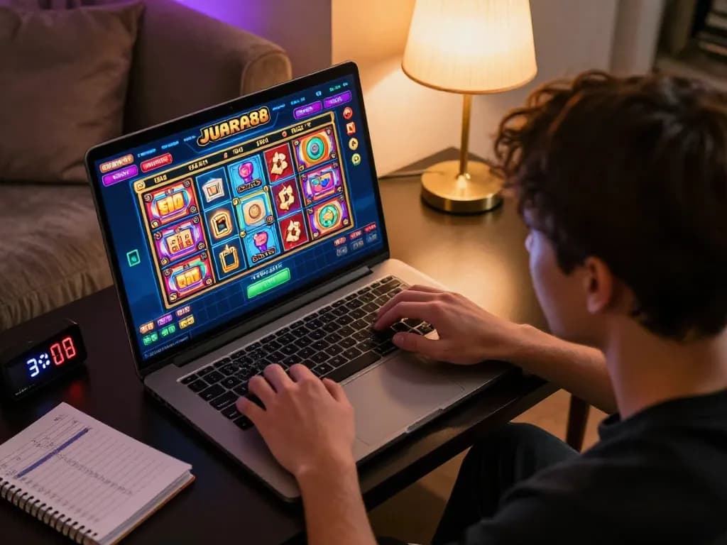 JUARA88 online gaming experience highlights vibrant slots and strategic gameplay at home