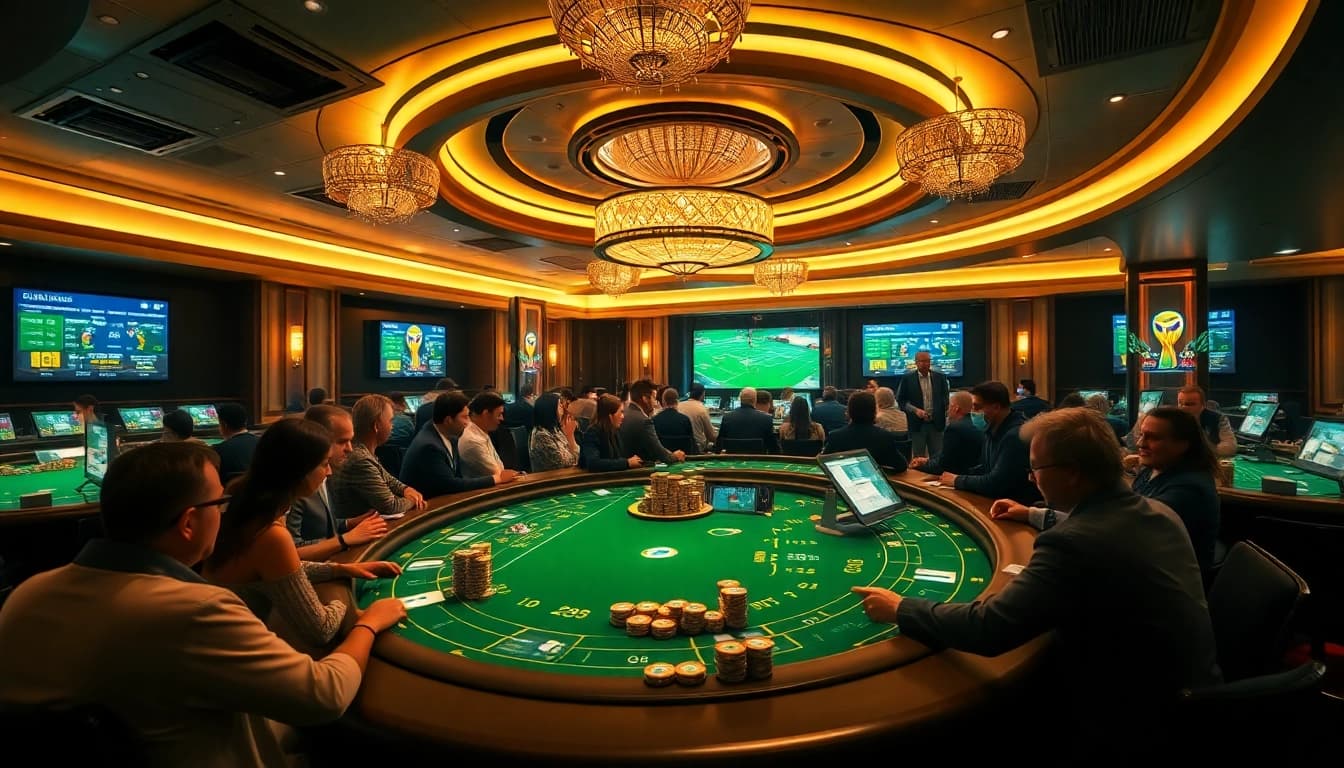 Experience Judi Bola Piala Dunia 2026 excitement in a modern casino setting.