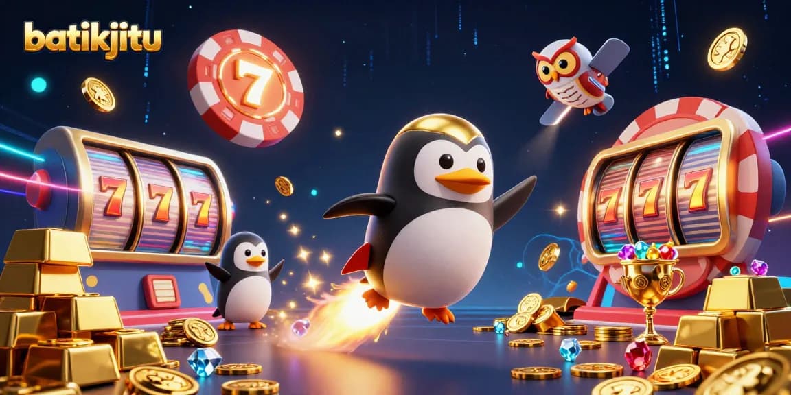 Bermain di batikjitu dengan penguin emas bercita rasa permainan kasino berkilauan dan slot yang menarik.