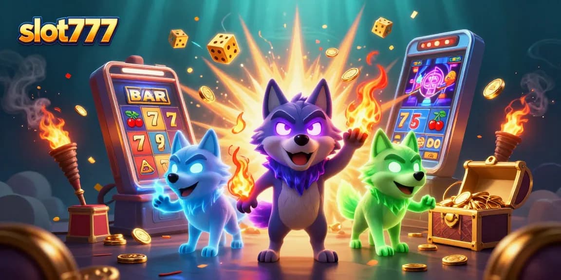 Experience the thrill of slot777 as jackpot coins explode from a slot machine, featuring captivating casino elements.