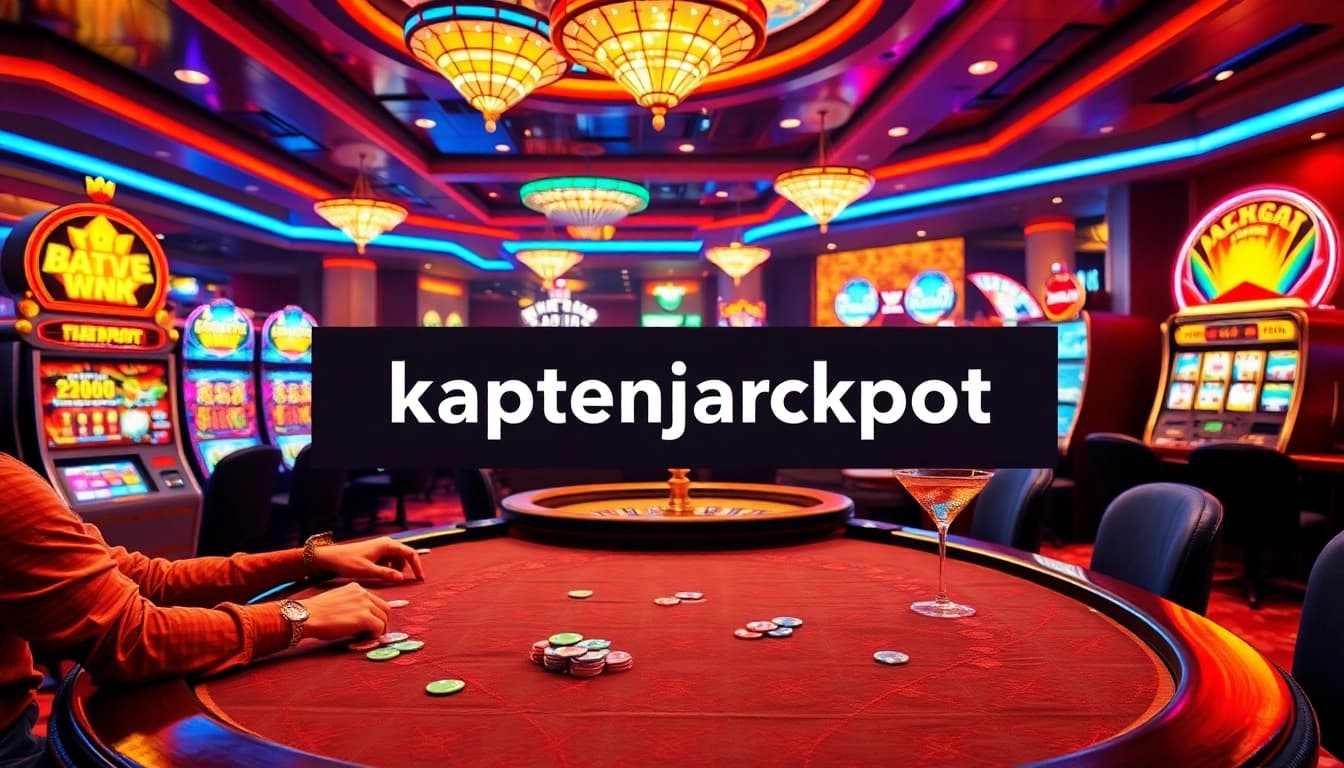 Engage in thrilling gaming with kaptenjackpot at a vibrant, upscale casino filled with excitement.