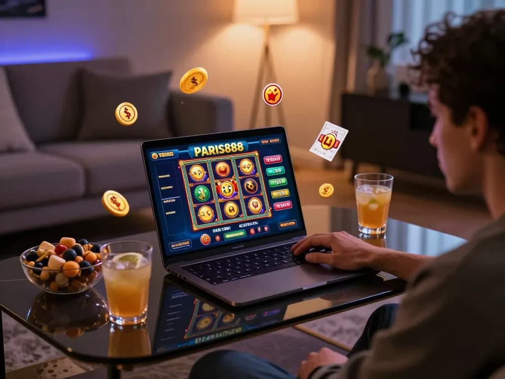 Player exploring popular games on the Paris888 casino app during an engaging online gaming session.