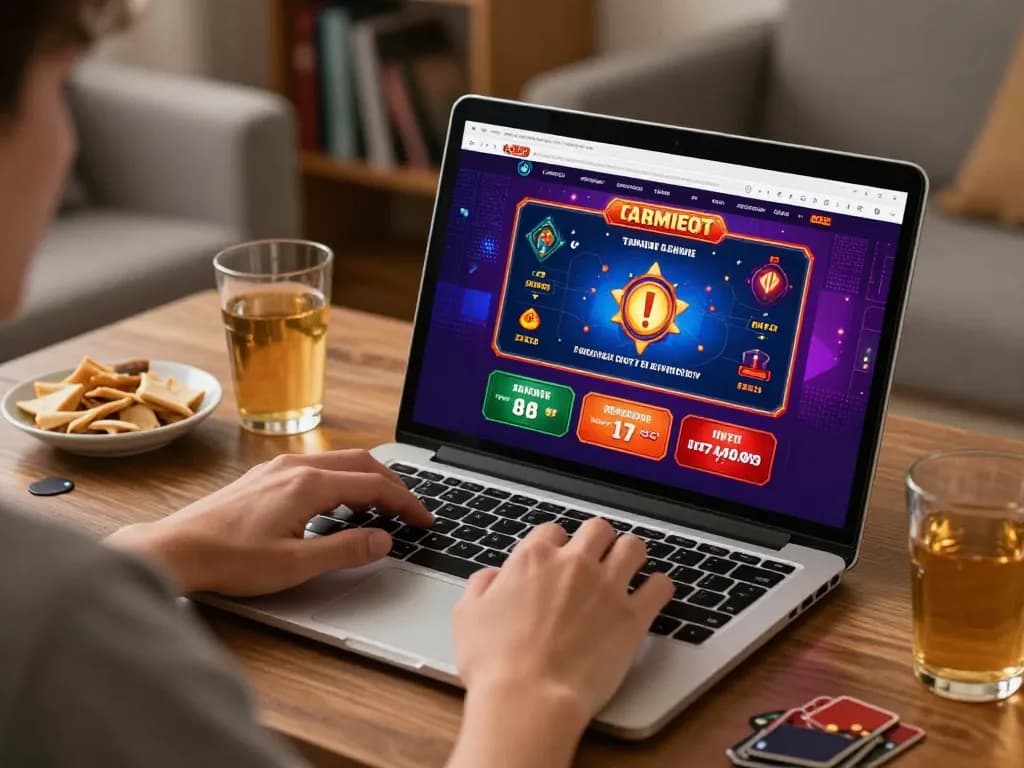 RR88 online gaming session reveals exciting casino gameplay on a laptop at home
