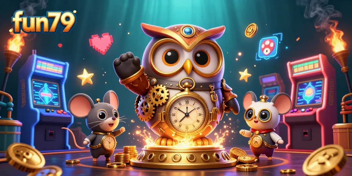 Engage in thrilling gameplay at fun79 with a vibrant 3D casino scene showcasing enchanting characters and elements.