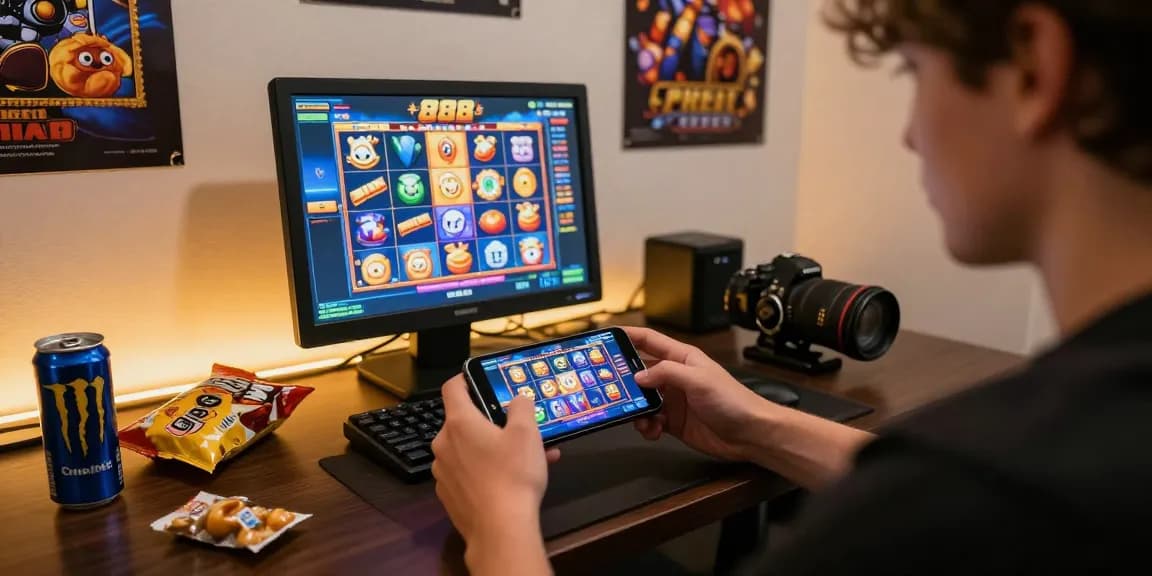 Pengalaman bermain slot88 online dengan tampilan grafis cerah di smartphone, suasana gaming yang nyaman.