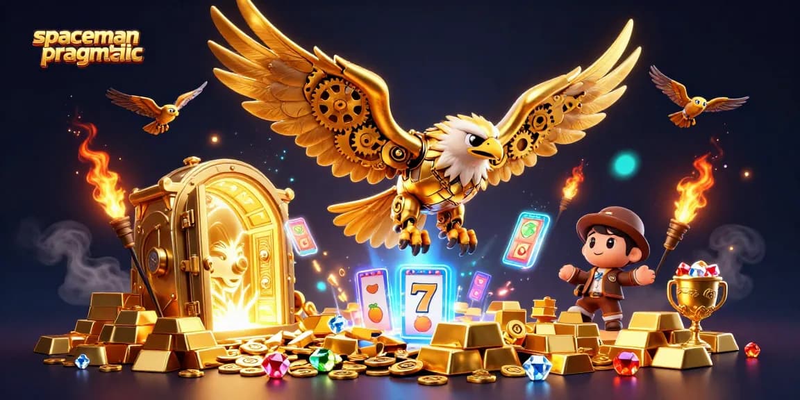 Experience the excitement of spaceman pragmatic with a dynamic casino scene full of vibrant slot elements.