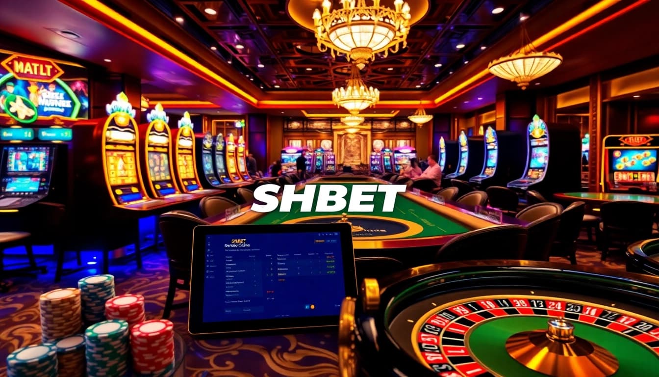 Players enjoying casino games at SHBET's vibrant online gambling platform.