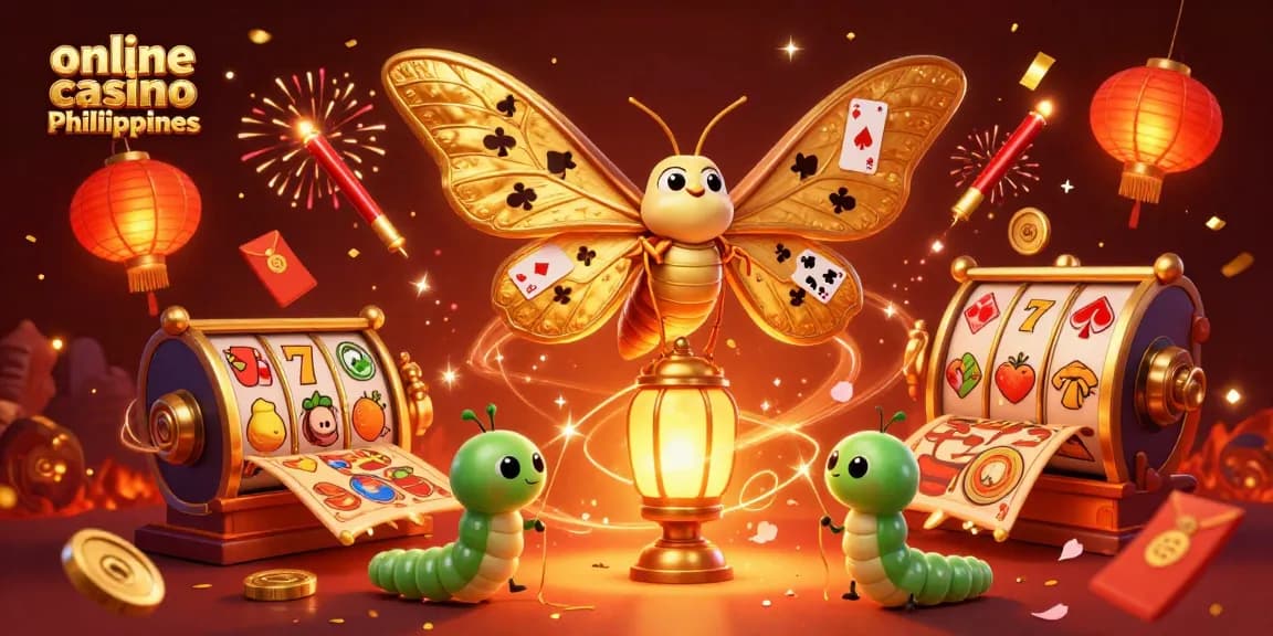 Experience the excitement of online casino Philippines with a vibrant 3D illustration featuring rich gambling elements.