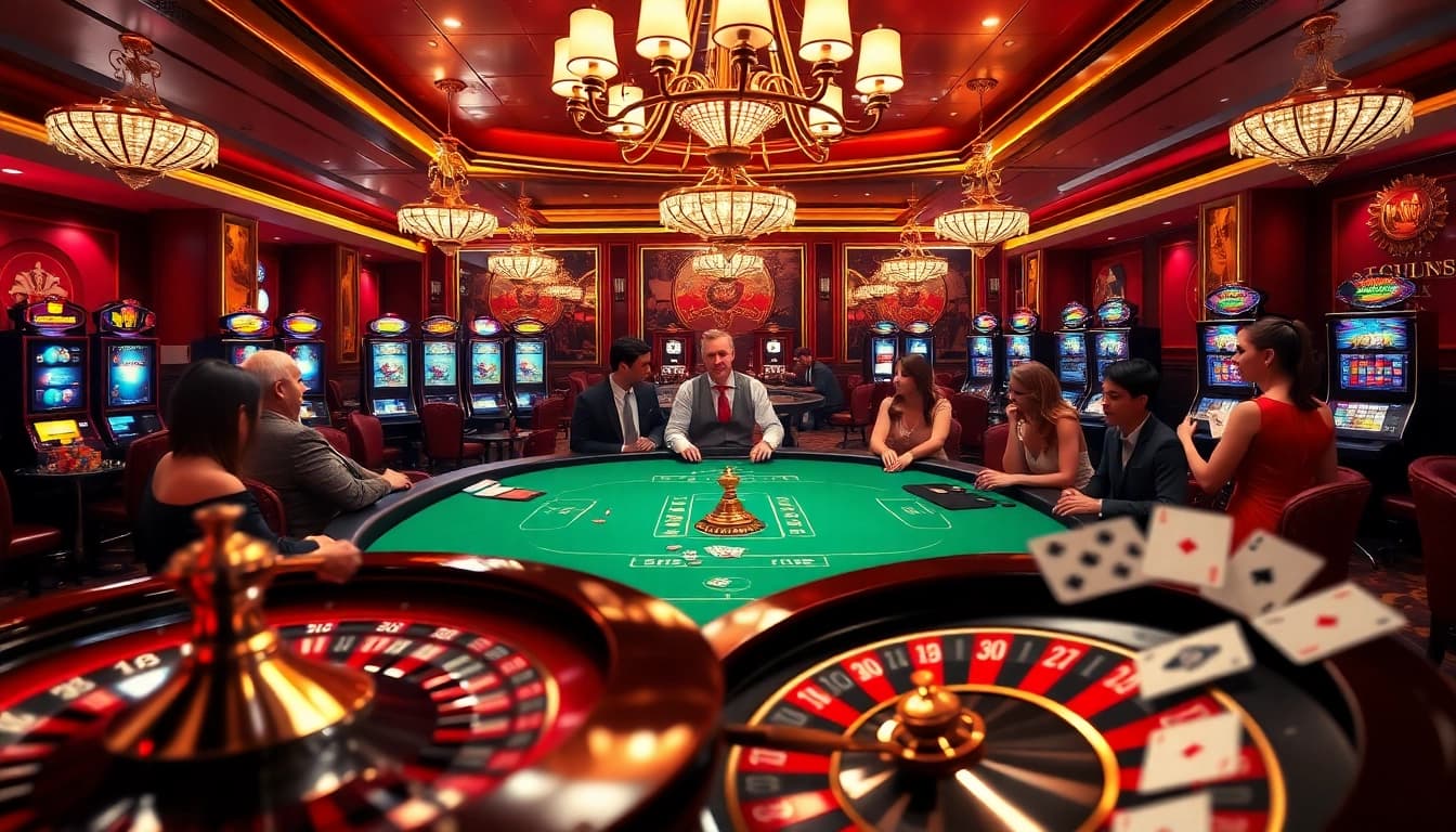 Experience premium gaming excitement at http://k88.blue.com/ with players engaged in thrilling casino action.
