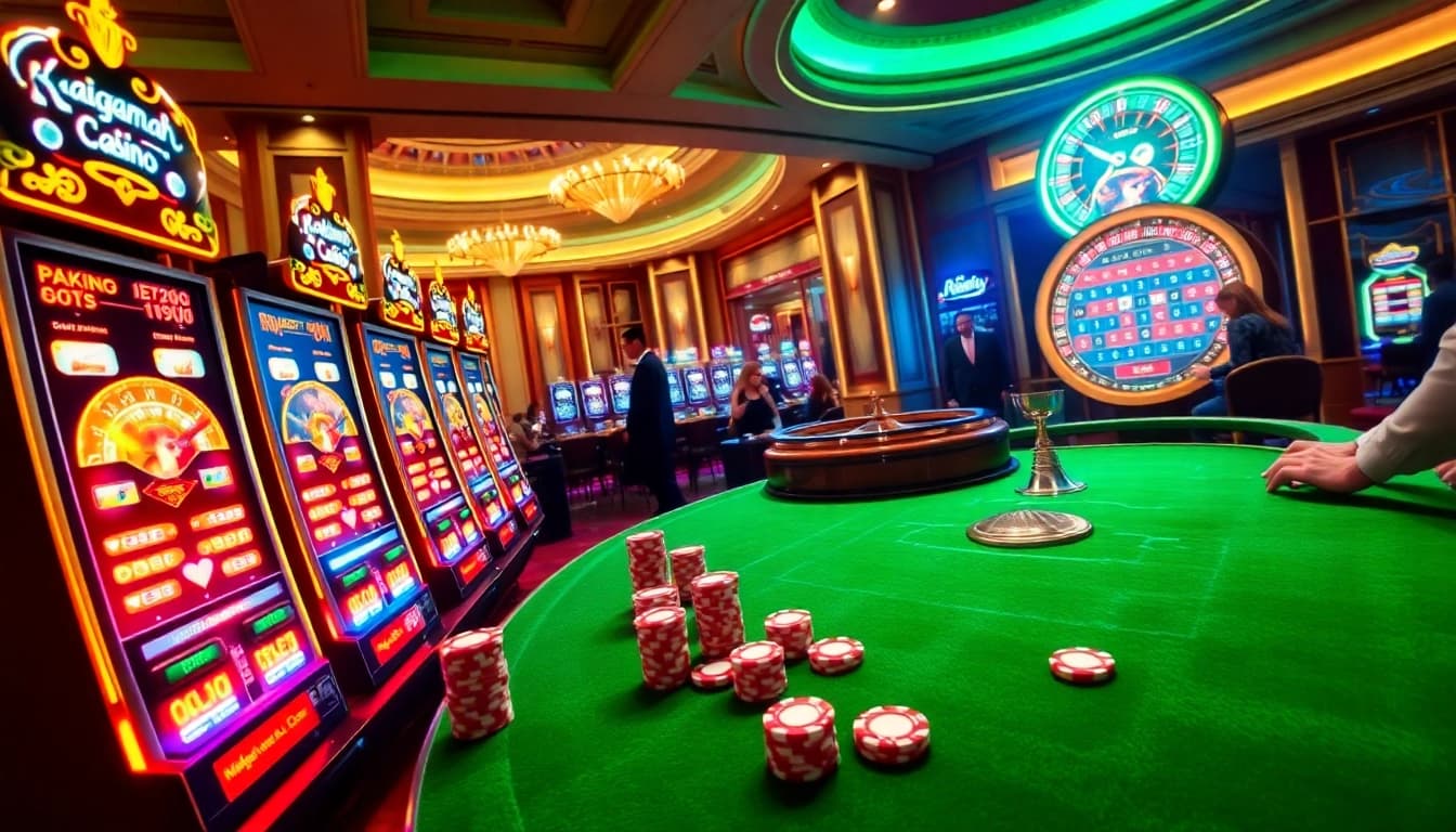 Experience RAJAGACOR Spaceman slot game excitement with vibrant casino games and chips.