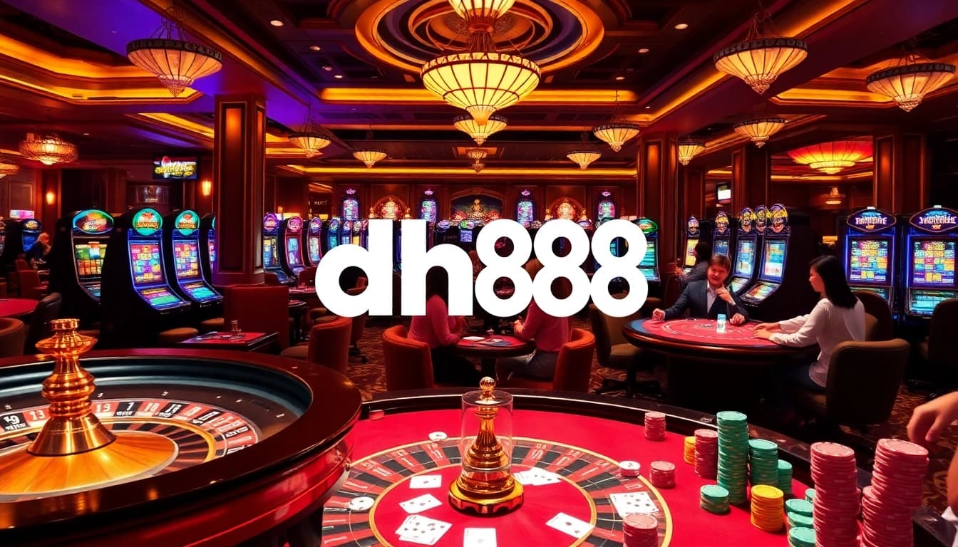 Experience the thrill of gaming at dh88 casino with vibrant slot machines and poker tables.