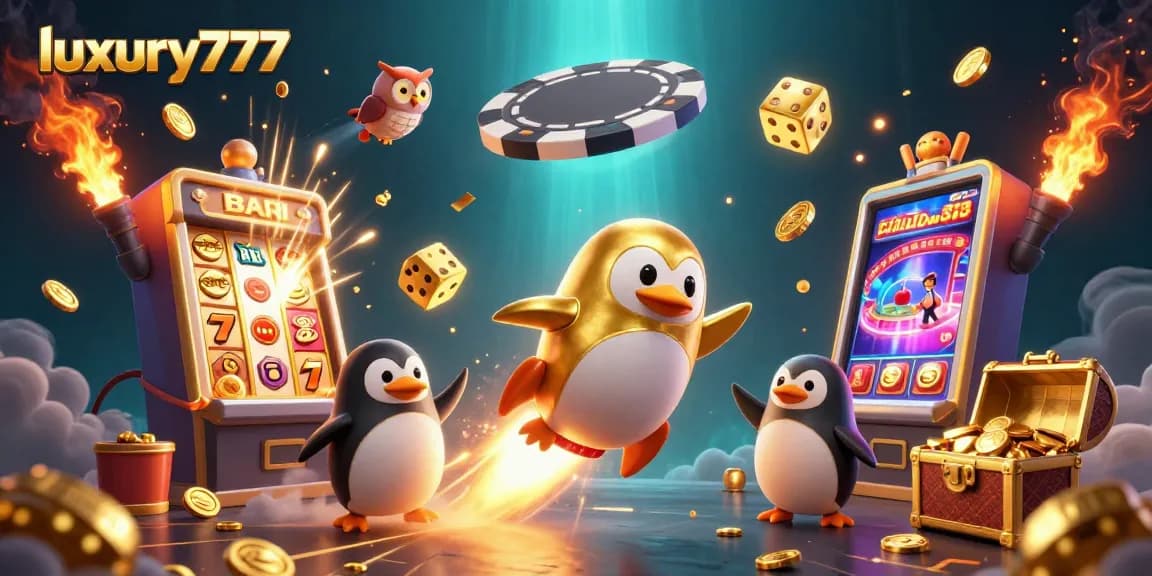 Menggandakan keberuntungan di luxury777 dengan jackpot memukau dan simbol slot berwarna-warni.