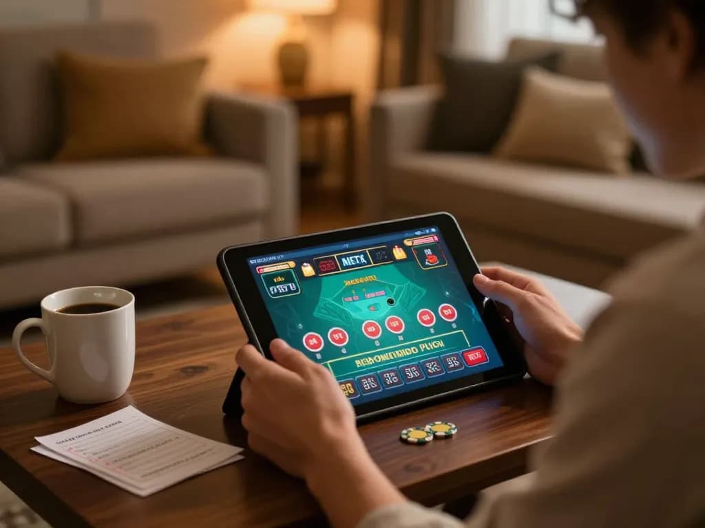 Experience RR88 online gaming with a comfortable setup, betting notes, and engaging tablet interface