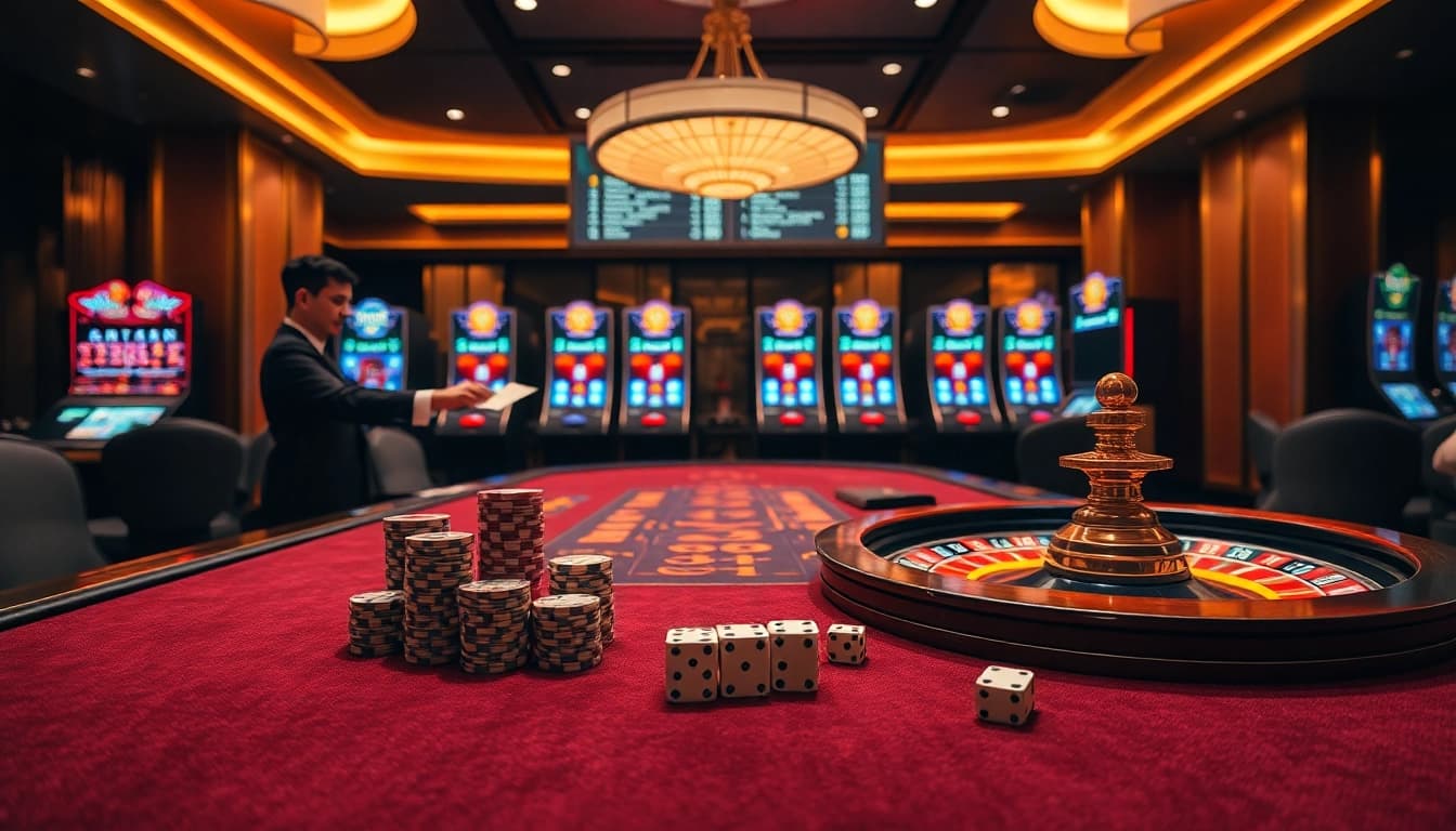 Exciting roulette spin with poker chips at a Nhà cái uy tín hàng đầu châu Á casino table