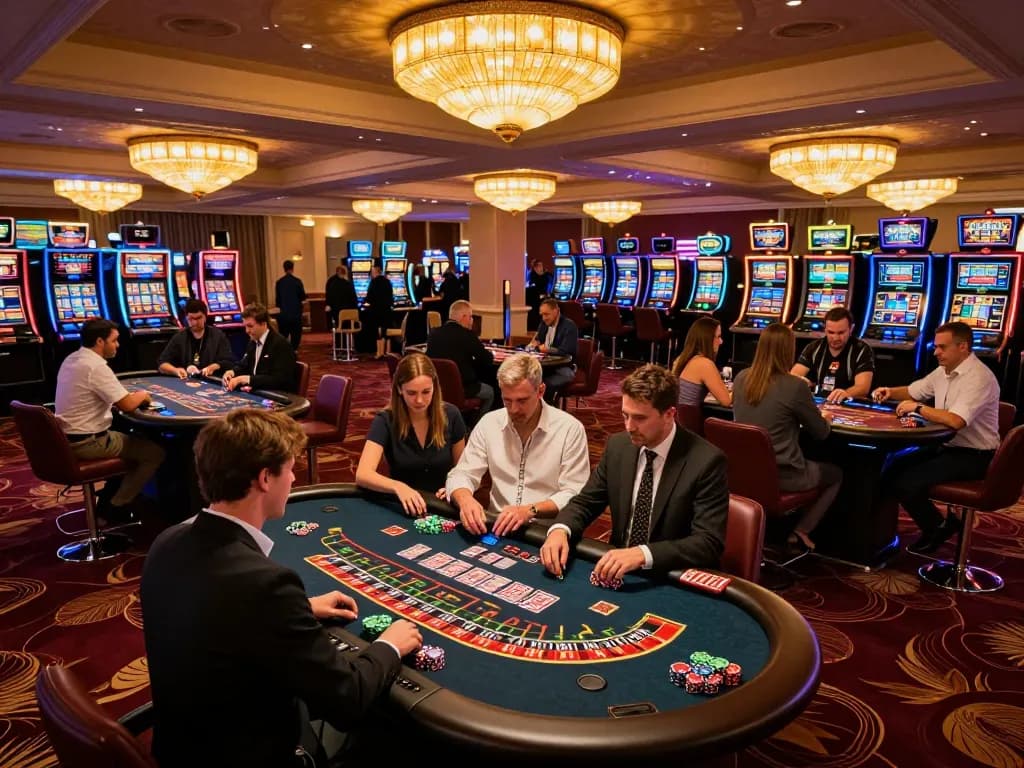 Engage with the action and create a caricature while betting in a vibrant casino environment.