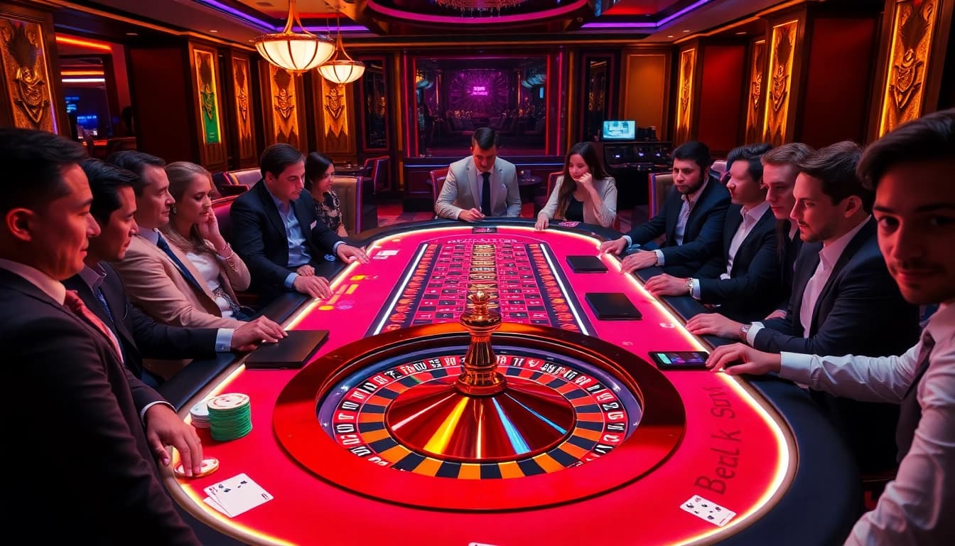 Experience the thrill at BDTK1 gaming table with vibrant cards and chips.