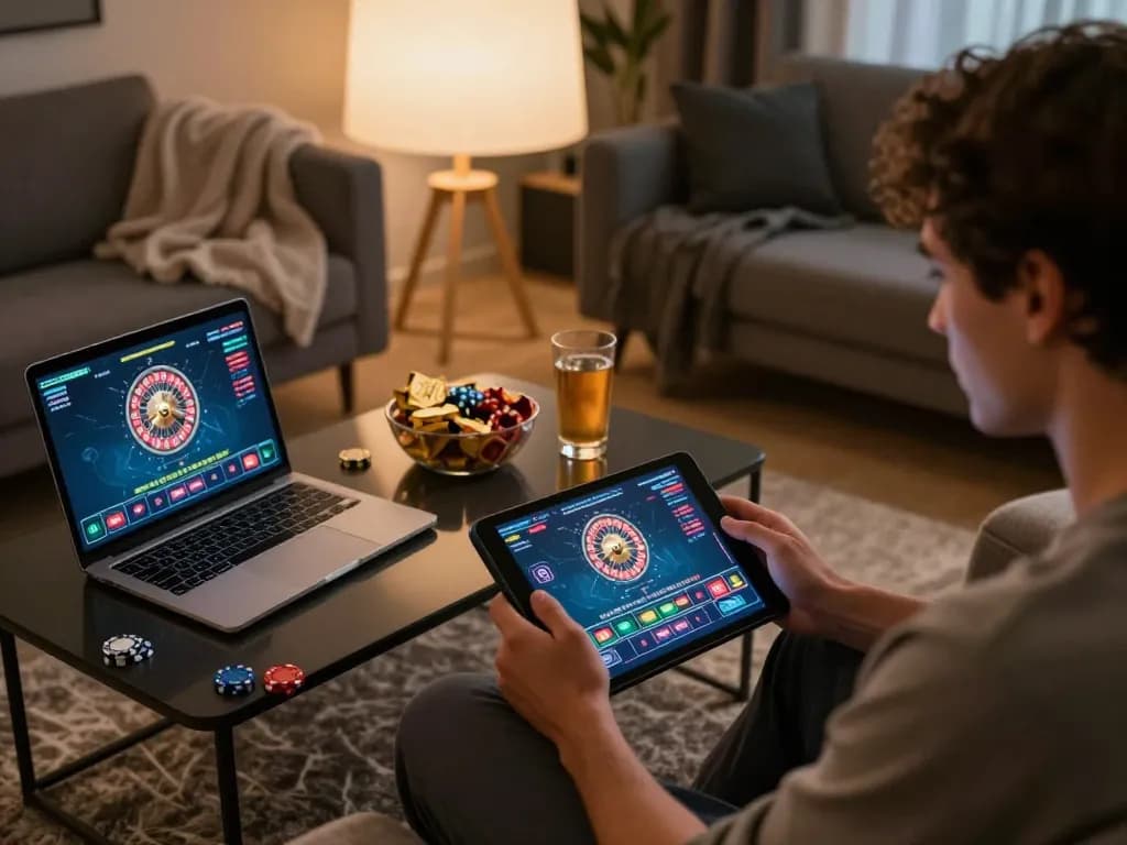 Engaging online gambling scene for viral88 with live dealer roulette on tablet