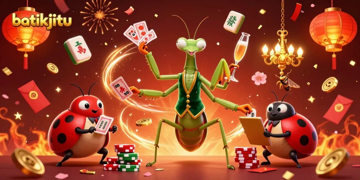 Batikjitu menghadirkan suasana casino yang meriah dengan karakter khas dan elemen permainan yang menarik.