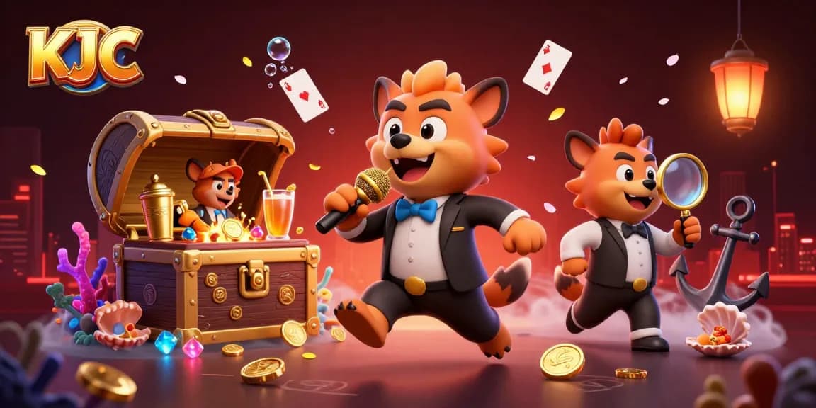 KJC enhances your gaming experience with hyenas in a vibrant casino environment featuring comedy elements.