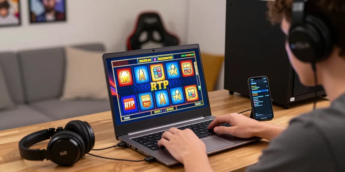 Engaging scene of a player withdrawing winnings on Bola88 slot game, showcasing excitement and gaming setup.