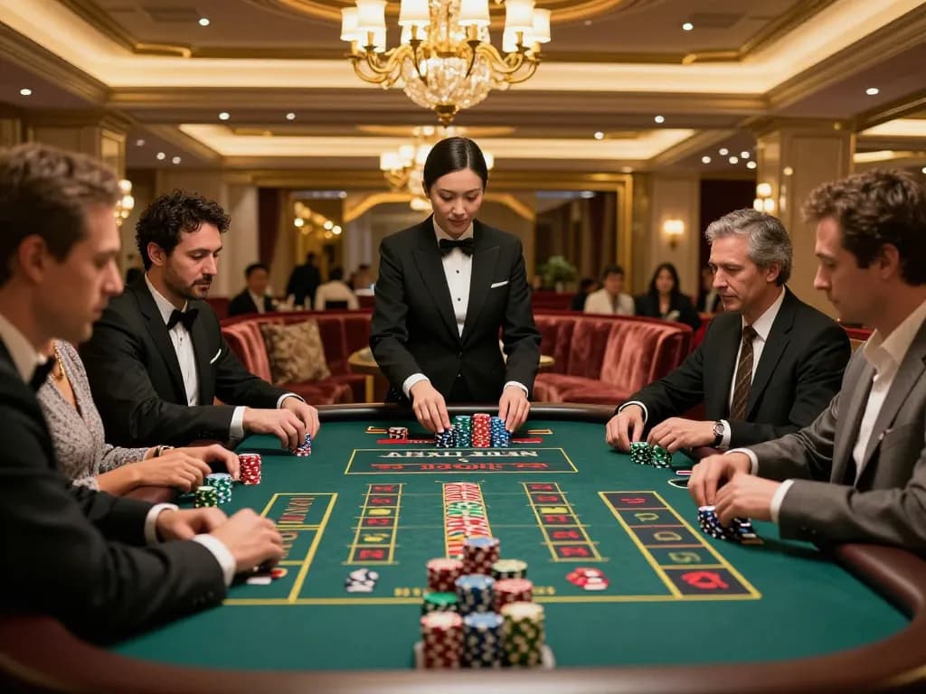 Players enjoying thrilling roulette games at sky88 in a luxurious casino setting
