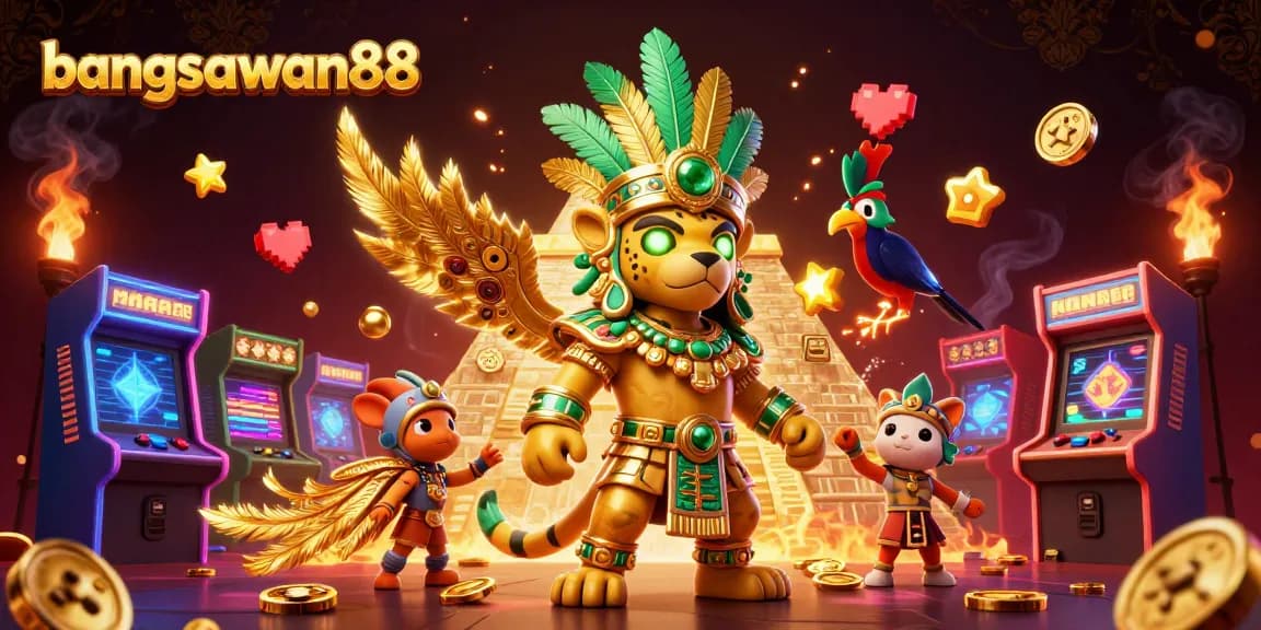 Experience the excitement of bangsawan88 with our vibrant 3D casino-themed illustration.