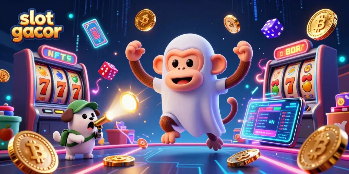 Engage with slot gacor excitement in a dynamic casino scene featuring mystical characters
