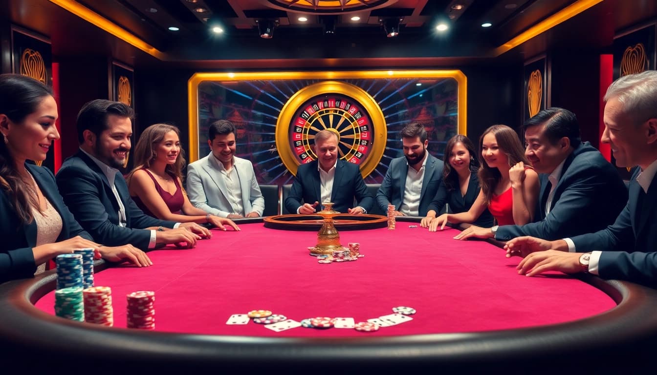 Experience high-stakes poker at 789win with colorful chips and an elegant atmosphere.