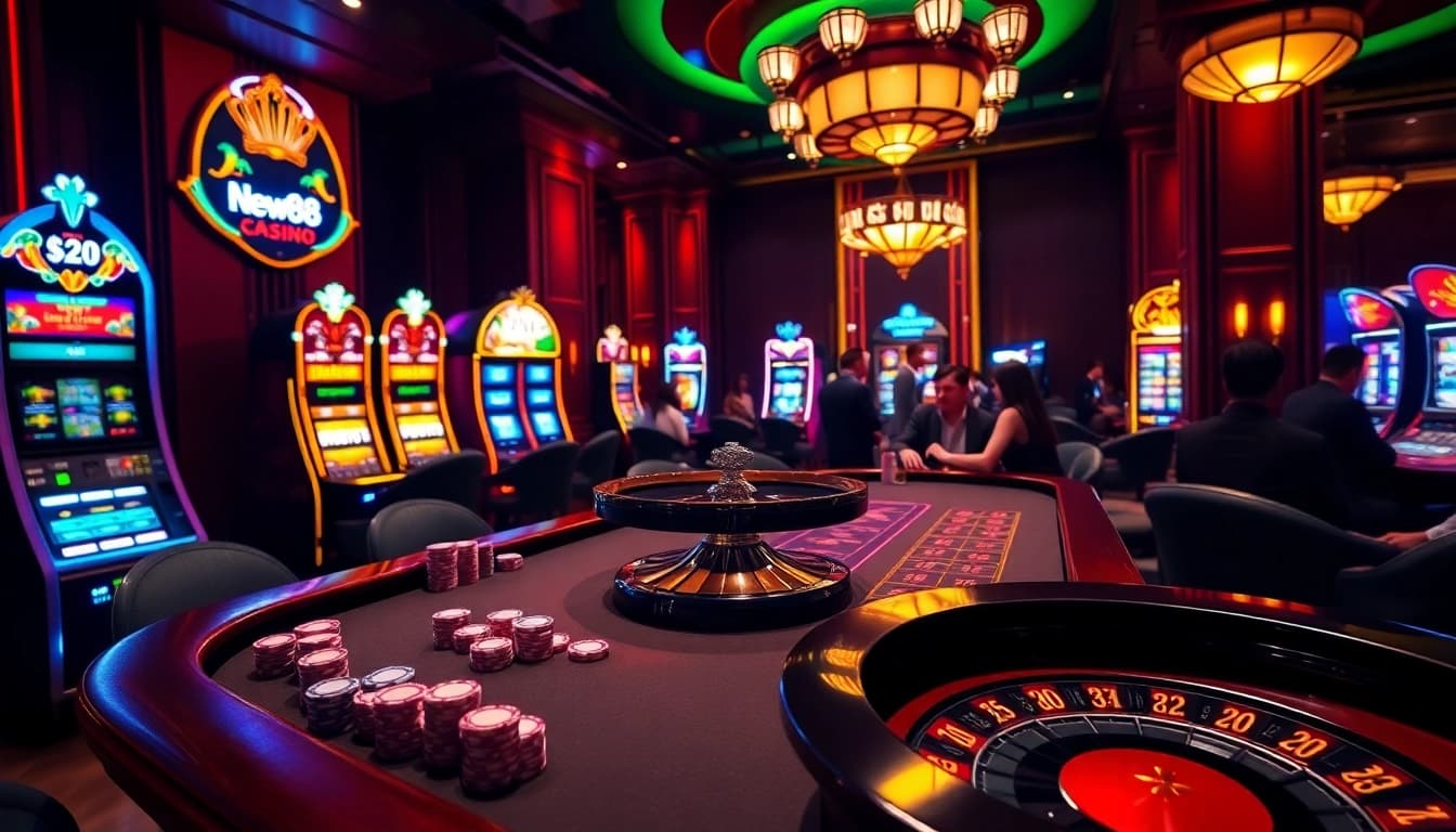 New88 players winning big at an exciting live poker game.