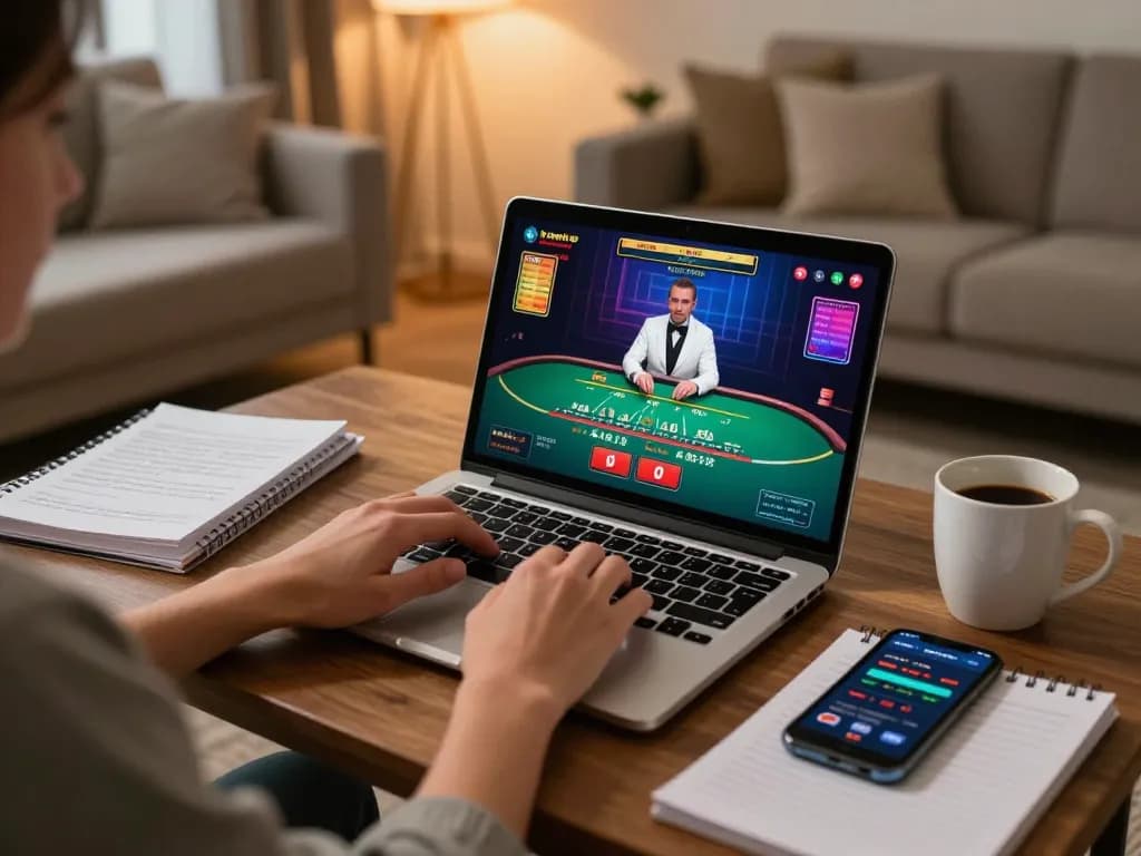 Engage in thrilling gameplay at luck88com with a live dealer blackjack session at home.