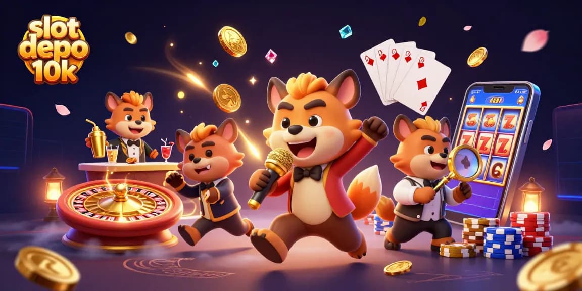 Experience excitement with slot depo 10k, as hyenas bring a lively casino atmosphere.