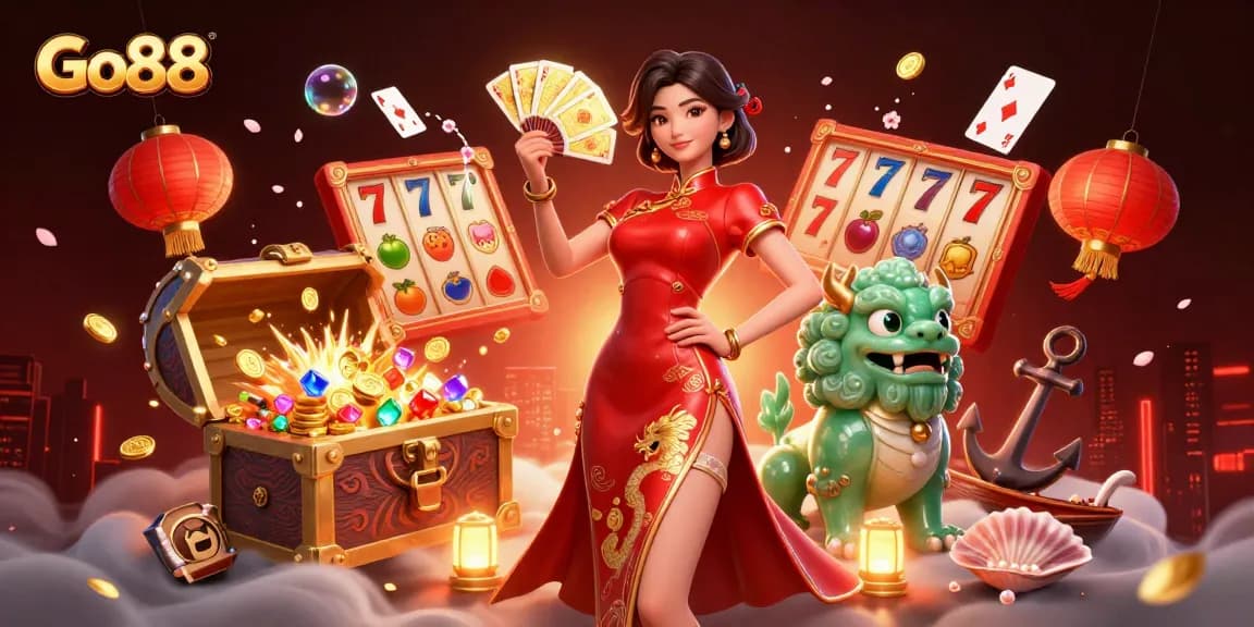 Experience the thrilling world of Go88 with vibrant slots and immersive casino elements.