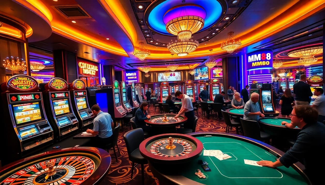 Experience the excitement of mm88 casino games with vibrant tables and stunning slot machines.