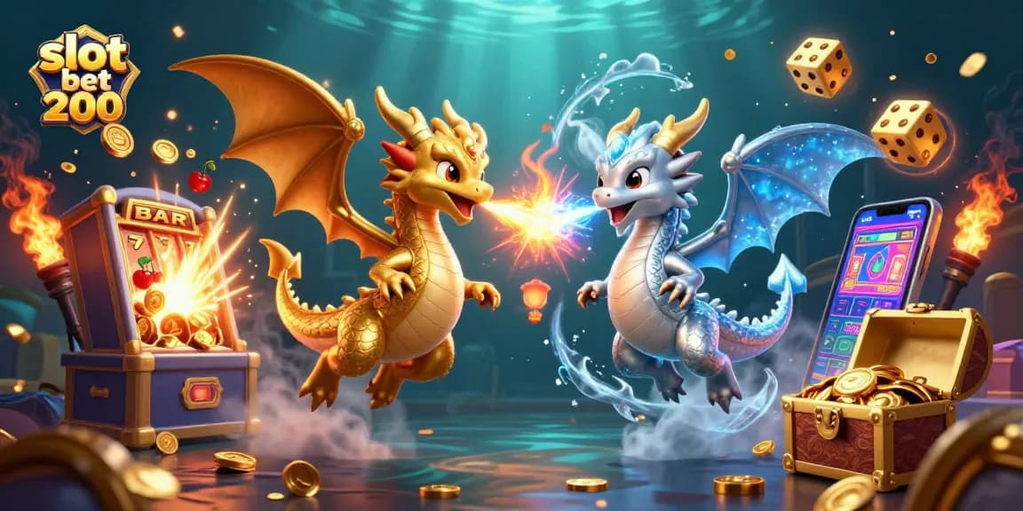 Engage in the thrilling slot bet 200 experience with dynamic dragons and an explosion of casino riches.