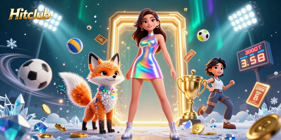 Engage in thrilling gambling adventures at Hitclub with sports and games elements in vibrant 3D.