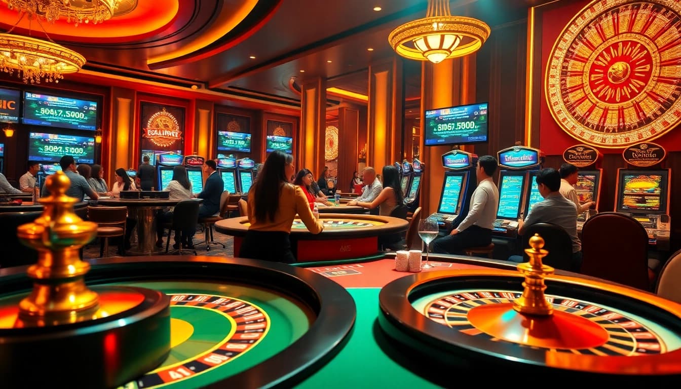 Experience the thrill of gambling at https://rr88.pizza/, featuring lively casino tables and vibrant slot machines.