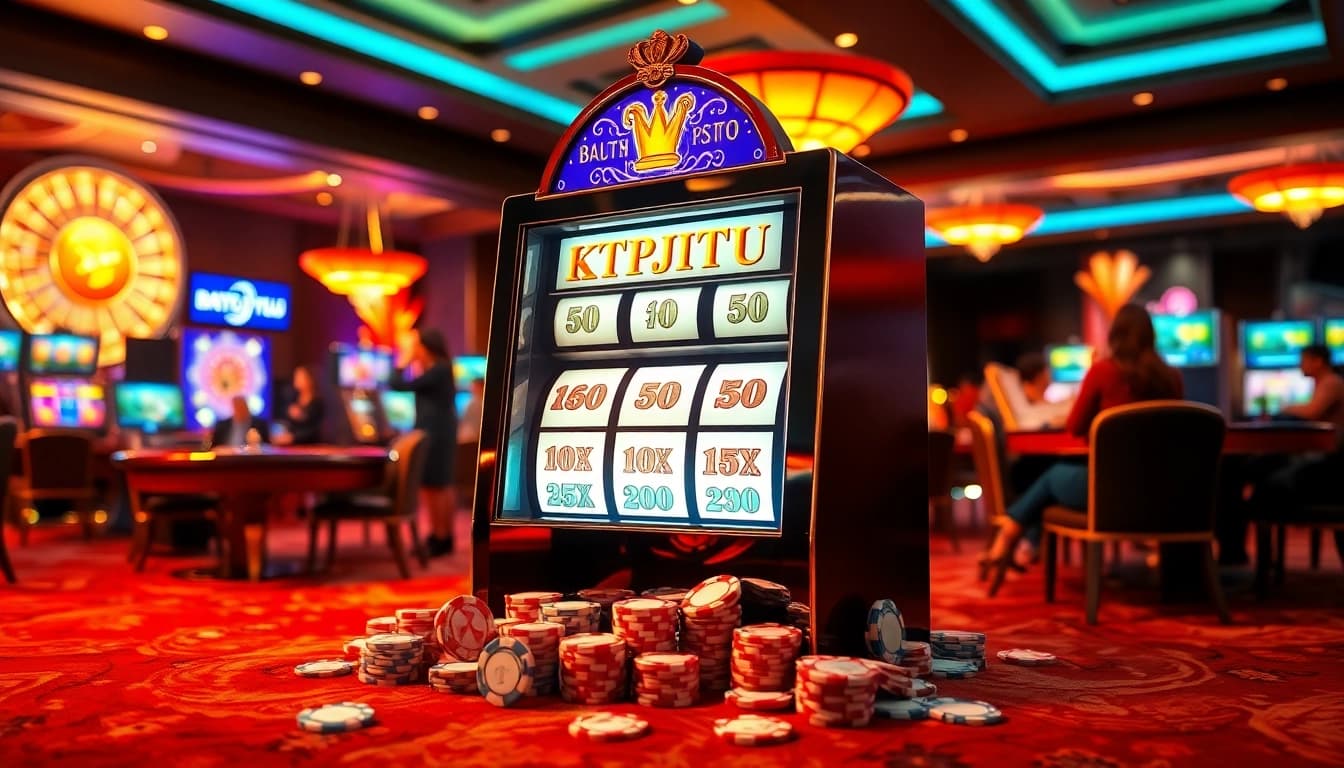 KTPJITU luxury slot machine experience enticing thrilling gameplay in a vibrant casino setting.