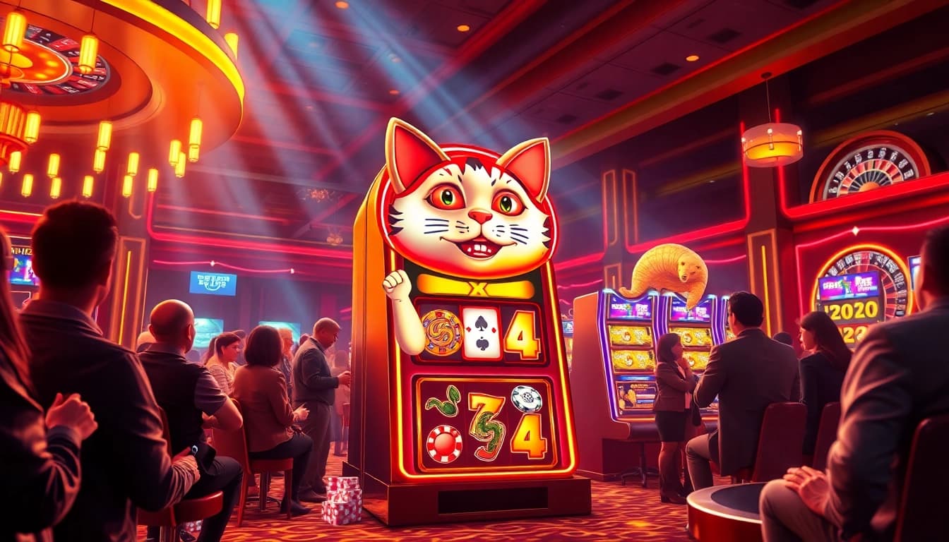 Experience excitement with the demo slot Lucky Neko featuring vibrant graphics and casino ambiance.