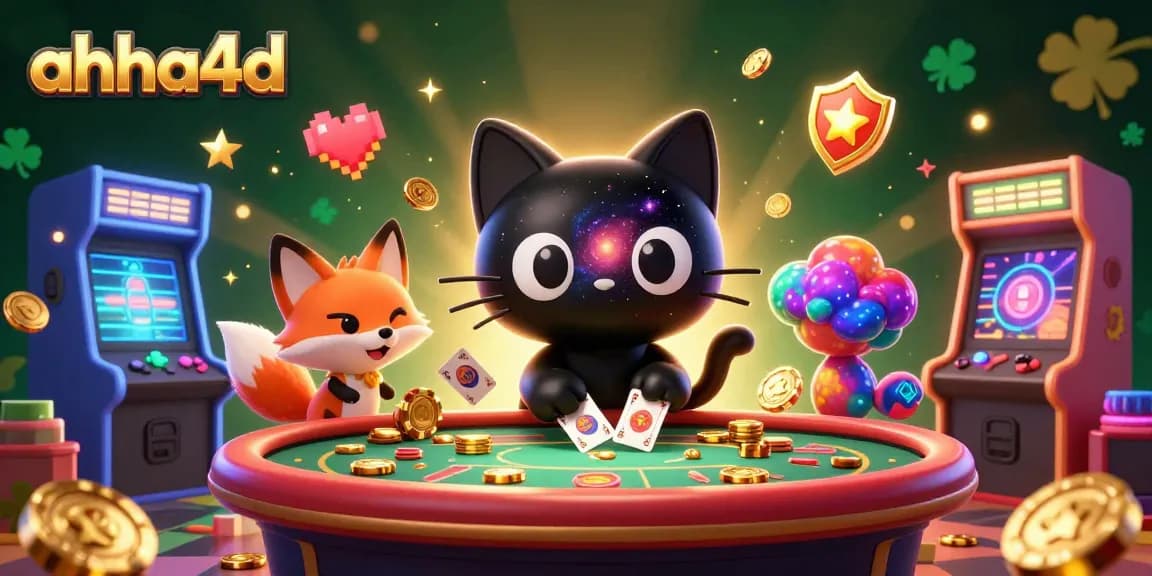 Menghadirkan suasana estetik dengan ahha4d yang memikat saat menarik chip emas dan kartu di meja kasino.