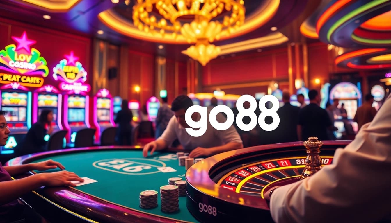 Play exciting games at go88's vibrant casino, featuring roulette, poker, and thrilling slot machines.