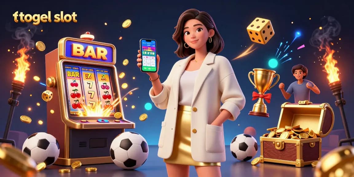 Experience thrilling gameplay with togel slot in an interactive casino illustration showcasing vibrant elements.