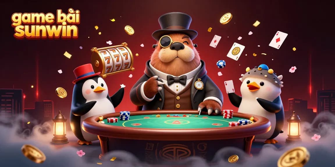 Interacting in a vibrant game bài sunwin scene with characters playing at an underwater poker table.