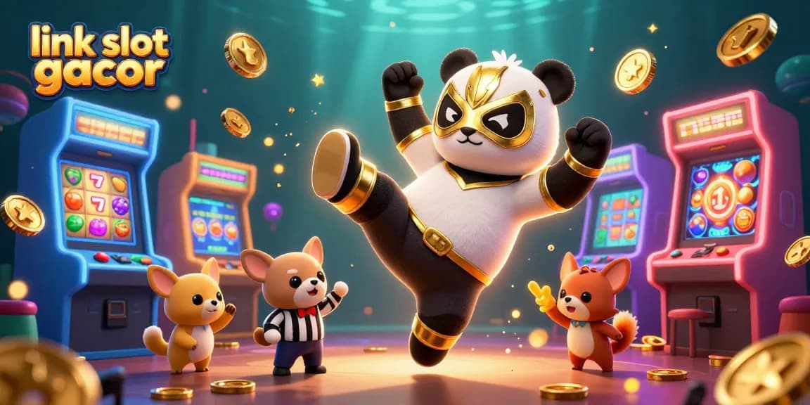 Menggali link slot gacor dalam permainan dengan panda pegulat dan penonton hewan yang antusias, menyajikan pengalaman bermain yang memukau.