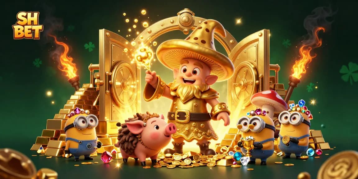 Win big with SH BET at a vibrant online casino, featuring magical elements and treasure!