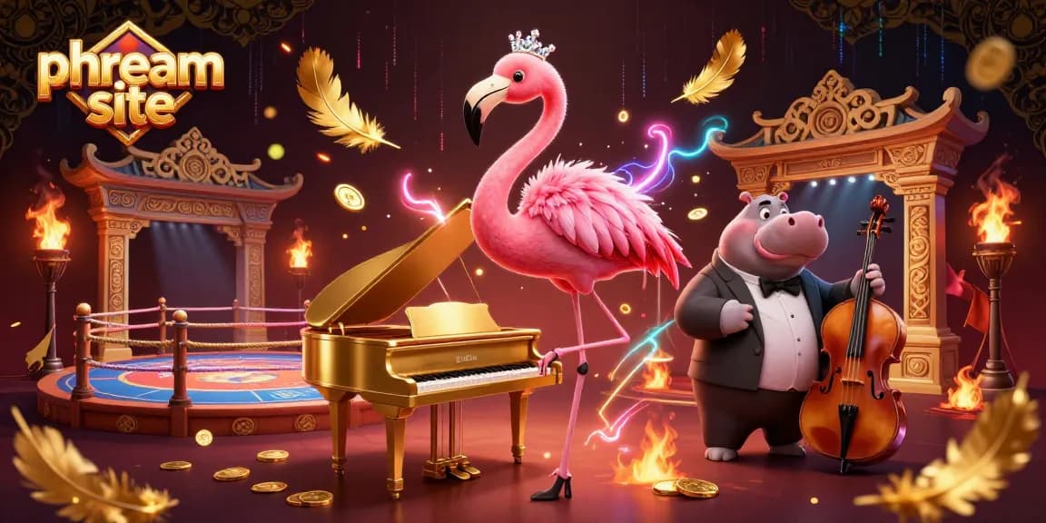 Experience excitement at the phdream site with a stunning casino scene featuring lively characters and dynamic elements.