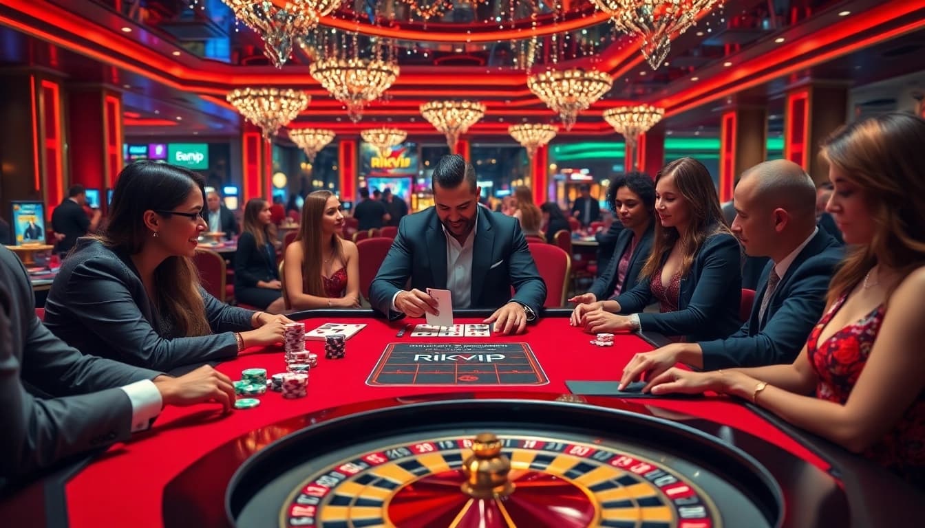 Experience thrilling games at Rikvip with dynamic casino action and engaging players.