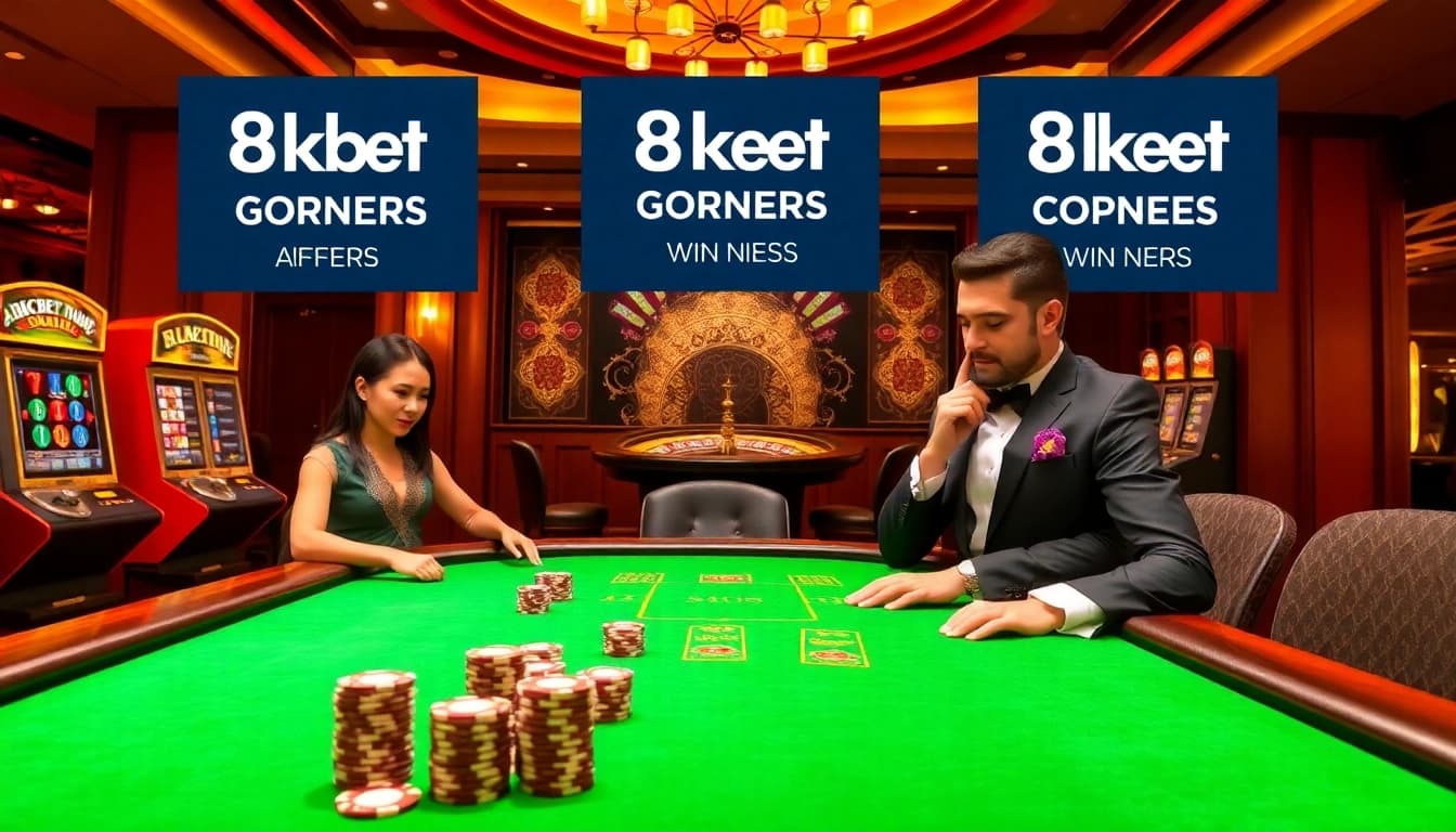 Experience premium gambling with 8kbet's exciting poker tables and vibrant casino atmosphere.