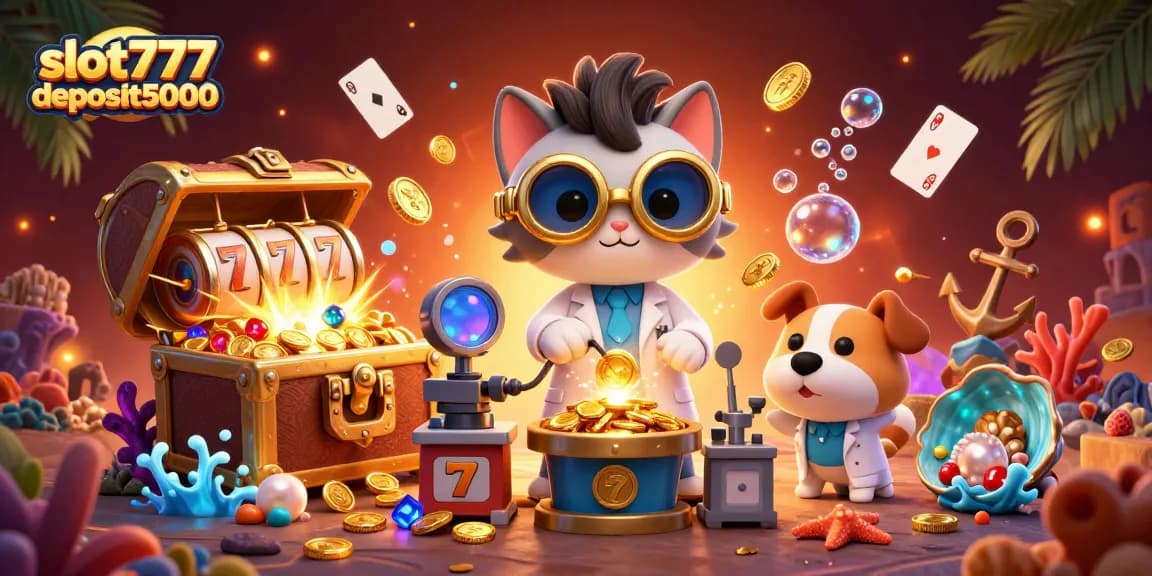 Engage in exciting gameplay at slot777deposit5000 with vibrant characters and gold coins exploding everywhere.